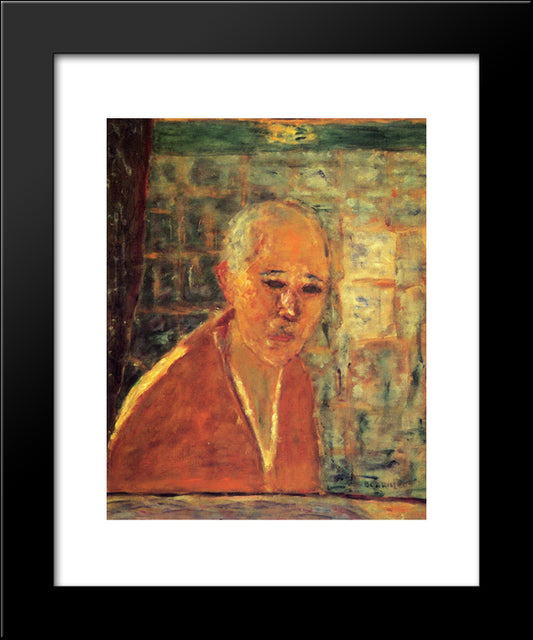 Self Portrait 20x24 Black Modern Wood Framed Art Print Poster by Bonnard, Pierre