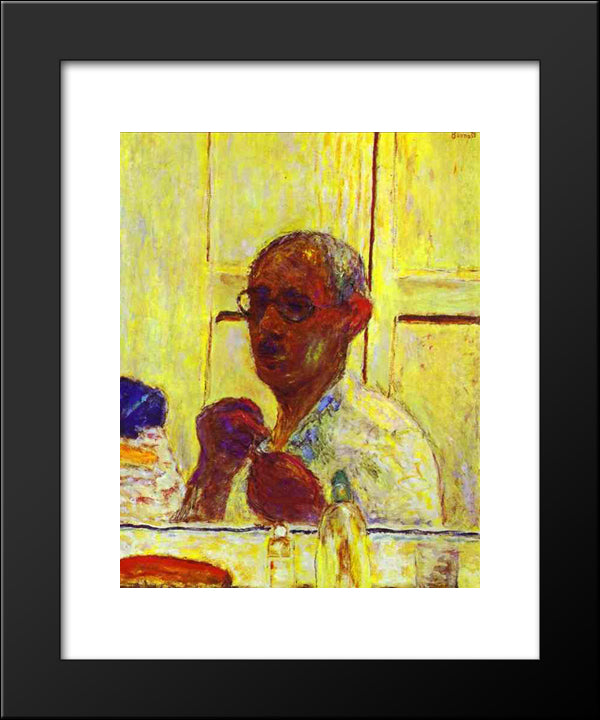 The Last Self Portrait 20x24 Black Modern Wood Framed Art Print Poster by Bonnard, Pierre