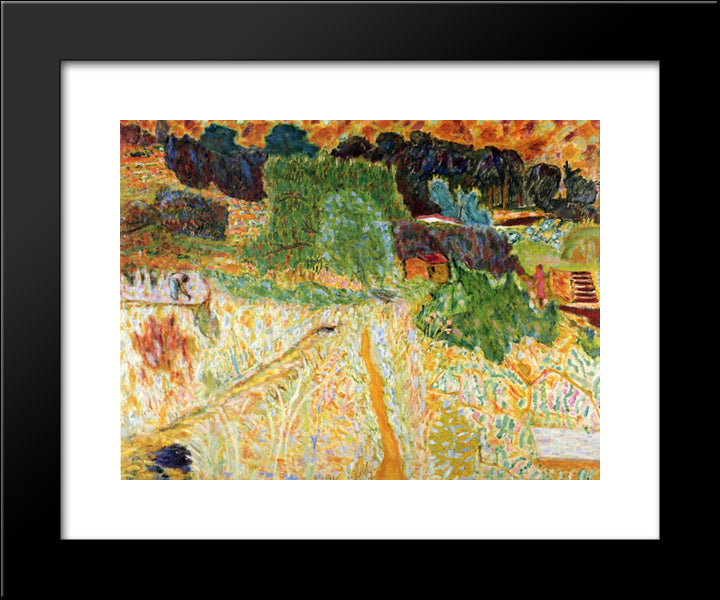 View From The Artist'S Studio, Le Cannet 20x24 Black Modern Wood Framed Art Print Poster by Bonnard, Pierre