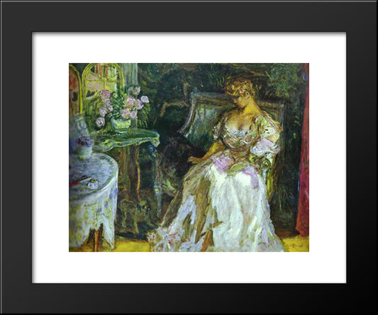 Misia 20x24 Black Modern Wood Framed Art Print Poster by Bonnard, Pierre