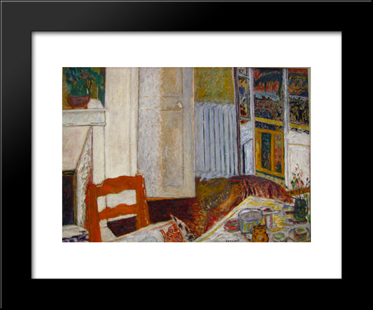 White Interior 20x24 Black Modern Wood Framed Art Print Poster by Bonnard, Pierre