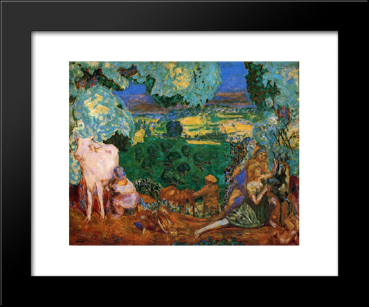 Pastoral Symphony 20x24 Black Modern Wood Framed Art Print Poster by Bonnard, Pierre