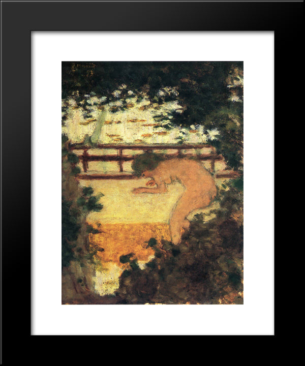 The Beach 20x24 Black Modern Wood Framed Art Print Poster by Bonnard, Pierre