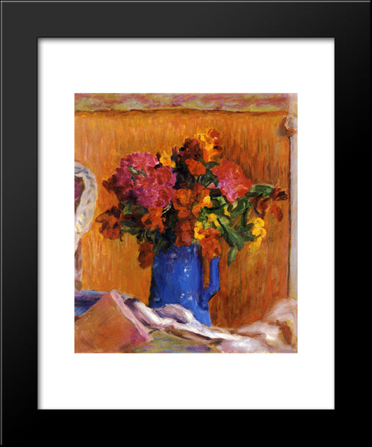 The Blue Pot 20x24 Black Modern Wood Framed Art Print Poster by Bonnard, Pierre