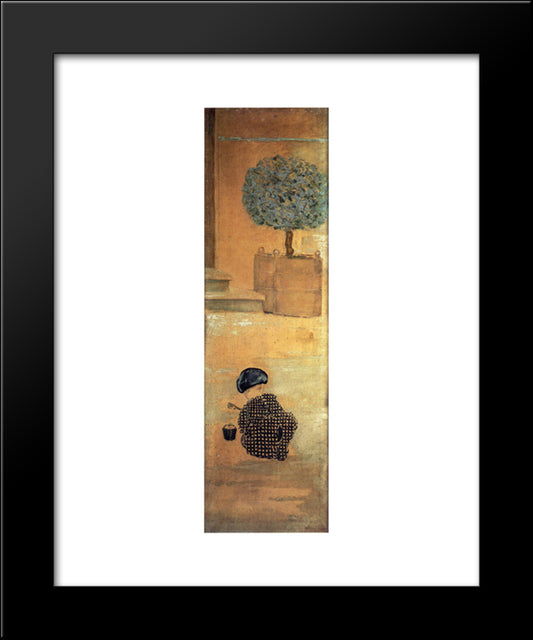 The Child With A Sandcastle, Or The Child With A Bucket 20x24 Black Modern Wood Framed Art Print Poster by Bonnard, Pierre