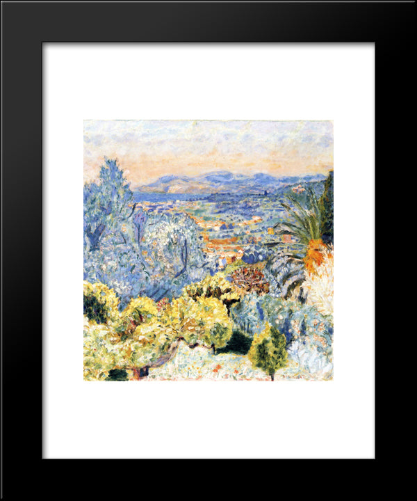 The Cote D'Azur 20x24 Black Modern Wood Framed Art Print Poster by Bonnard, Pierre