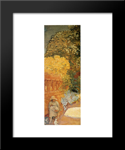 The Mediterranean. Triptych 20x24 Black Modern Wood Framed Art Print Poster by Bonnard, Pierre