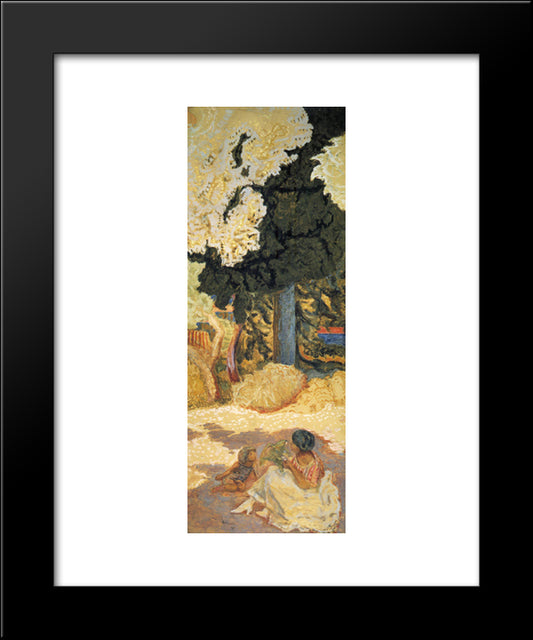 The Mediterranean. Triptych 20x24 Black Modern Wood Framed Art Print Poster by Bonnard, Pierre