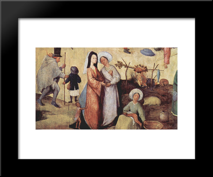 Haywain (Detail) 20x24 Black Modern Wood Framed Art Print Poster by Bosch, Hieronymus