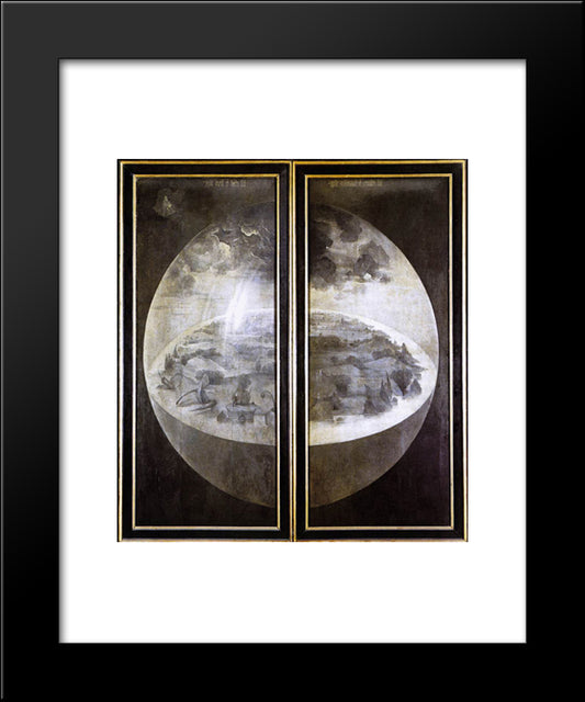 The Garden Of Earthly Delights 20x24 Black Modern Wood Framed Art Print Poster by Bosch, Hieronymus