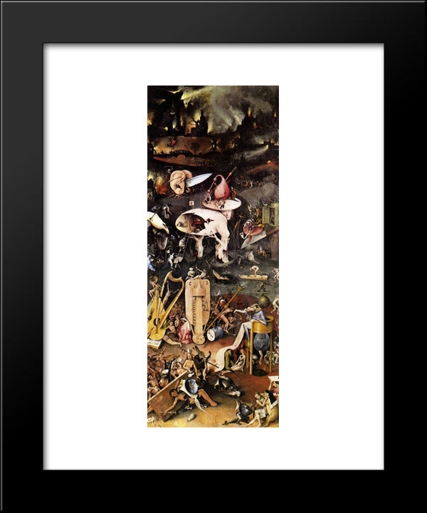 The Garden Of Earthly Delights (Detail) 20x24 Black Modern Wood Framed Art Print Poster by Bosch, Hieronymus