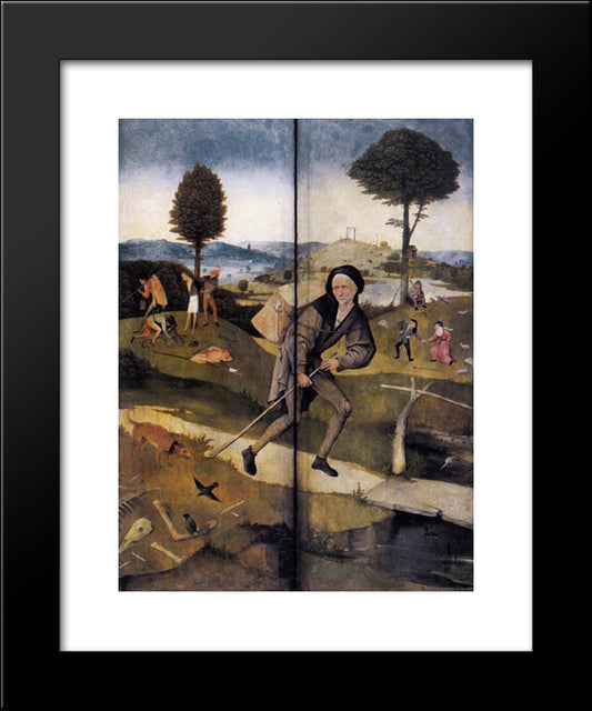 Haywain (Detail) 20x24 Black Modern Wood Framed Art Print Poster by Bosch, Hieronymus