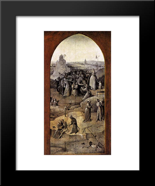 Tiptych Of Temptation Of St Anthony 20x24 Black Modern Wood Framed Art Print Poster by Bosch, Hieronymus