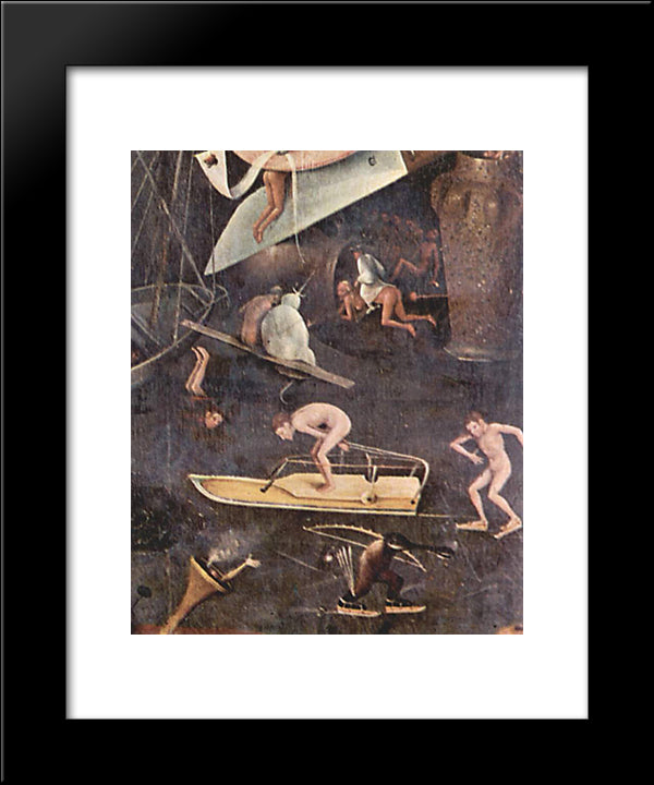 The Garden Of Earthly Delights (Detail) 20x24 Black Modern Wood Framed Art Print Poster by Bosch, Hieronymus