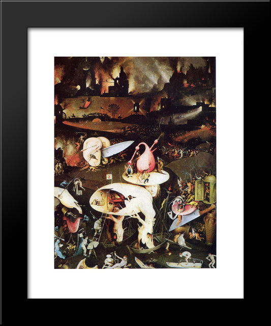 The Garden Of Earthly Delights (Detail) 20x24 Black Modern Wood Framed Art Print Poster by Bosch, Hieronymus