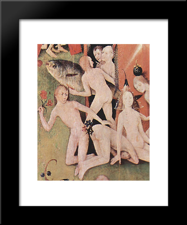 The Garden Of Earthly Delights (Detail) 20x24 Black Modern Wood Framed Art Print Poster by Bosch, Hieronymus