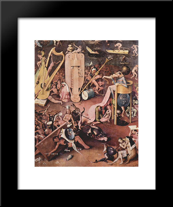 The Garden Of Earthly Delights (Detail) 20x24 Black Modern Wood Framed Art Print Poster by Bosch, Hieronymus