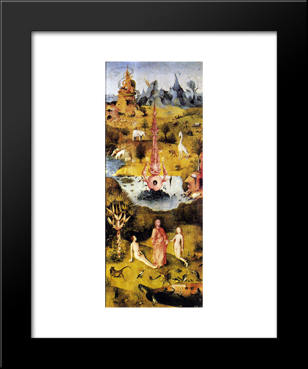 The Garden Of Earthly Delights (Detail) 20x24 Black Modern Wood Framed Art Print Poster by Bosch, Hieronymus