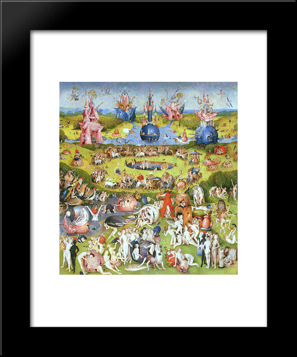 The Garden Of Earthly Delights (Detail) 20x24 Black Modern Wood Framed Art Print Poster by Bosch, Hieronymus