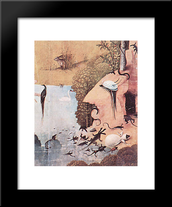 The Garden Of Earthly Delights (Detail) 20x24 Black Modern Wood Framed Art Print Poster by Bosch, Hieronymus