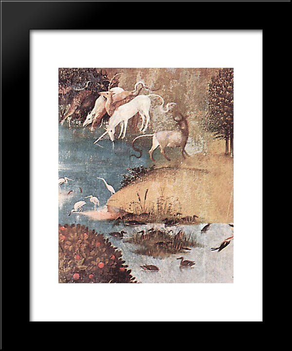 The Garden Of Earthly Delights (Detail) 20x24 Black Modern Wood Framed Art Print Poster by Bosch, Hieronymus