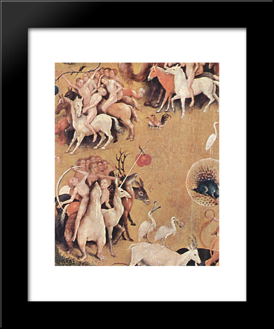 The Garden Of Earthly Delights (Detail) 20x24 Black Modern Wood Framed Art Print Poster by Bosch, Hieronymus