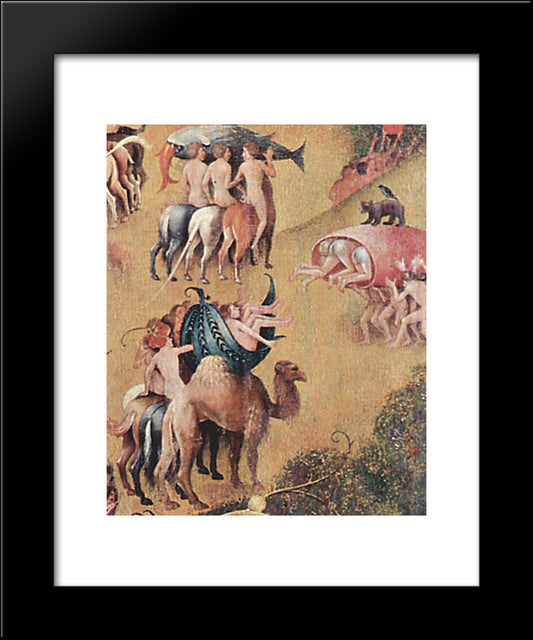 The Garden Of Earthly Delights (Detail) 20x24 Black Modern Wood Framed Art Print Poster by Bosch, Hieronymus