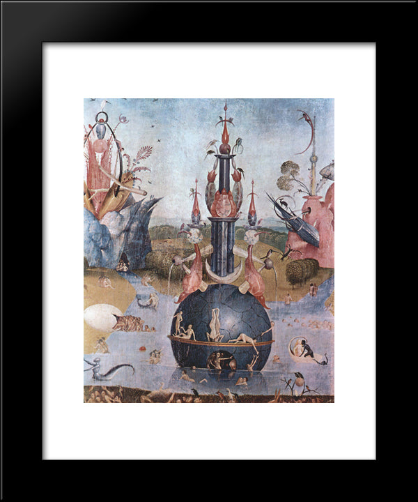 The Garden Of Earthly Delights (Detail) 20x24 Black Modern Wood Framed Art Print Poster by Bosch, Hieronymus