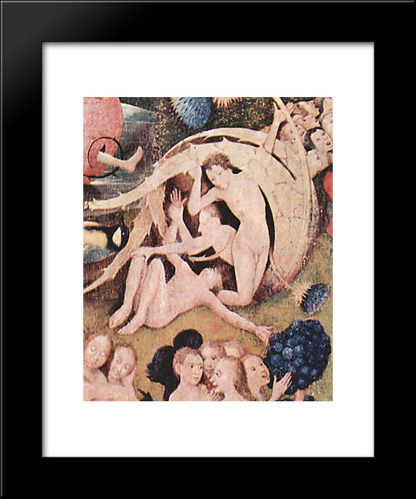 The Garden Of Earthly Delights (Detail) 20x24 Black Modern Wood Framed Art Print Poster by Bosch, Hieronymus