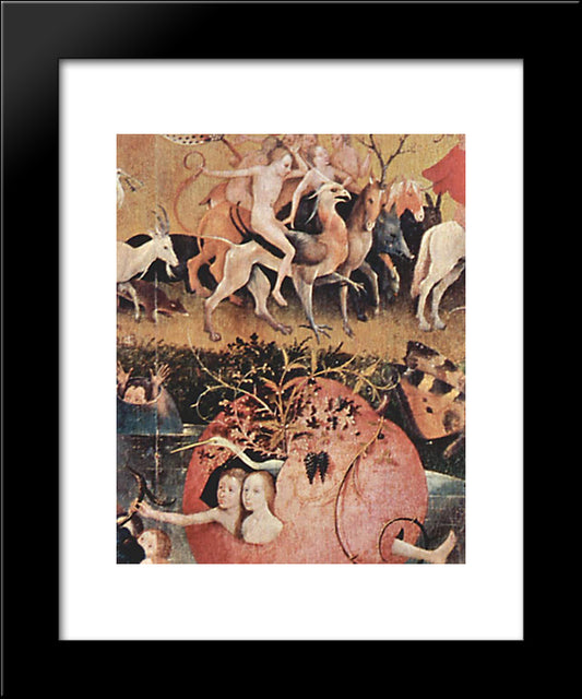 The Garden Of Earthly Delights (Detail) 20x24 Black Modern Wood Framed Art Print Poster by Bosch, Hieronymus