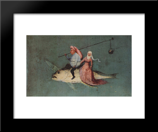 The Temptation Of St. Anthony (Detail) 20x24 Black Modern Wood Framed Art Print Poster by Bosch, Hieronymus