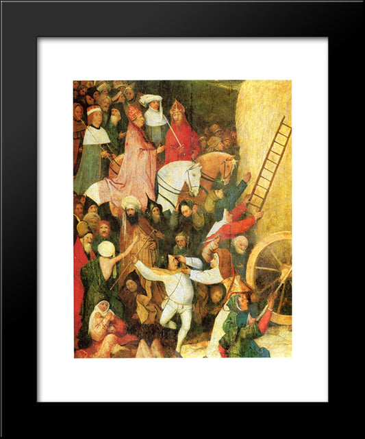 Haywain (Detail) 20x24 Black Modern Wood Framed Art Print Poster by Bosch, Hieronymus