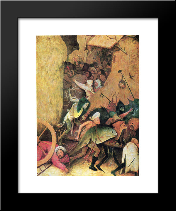Haywain (Detail) 20x24 Black Modern Wood Framed Art Print Poster by Bosch, Hieronymus