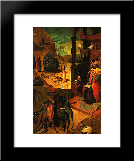 St. Jacob And The Magician 20x24 Black Modern Wood Framed Art Print Poster by Bosch, Hieronymus