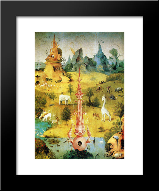 The Garden Of Earthly Delights (Detail) 20x24 Black Modern Wood Framed Art Print Poster by Bosch, Hieronymus