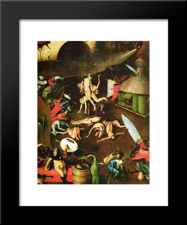 The Last Judgement (Detail) 20x24 Black Modern Wood Framed Art Print Poster by Bosch, Hieronymus