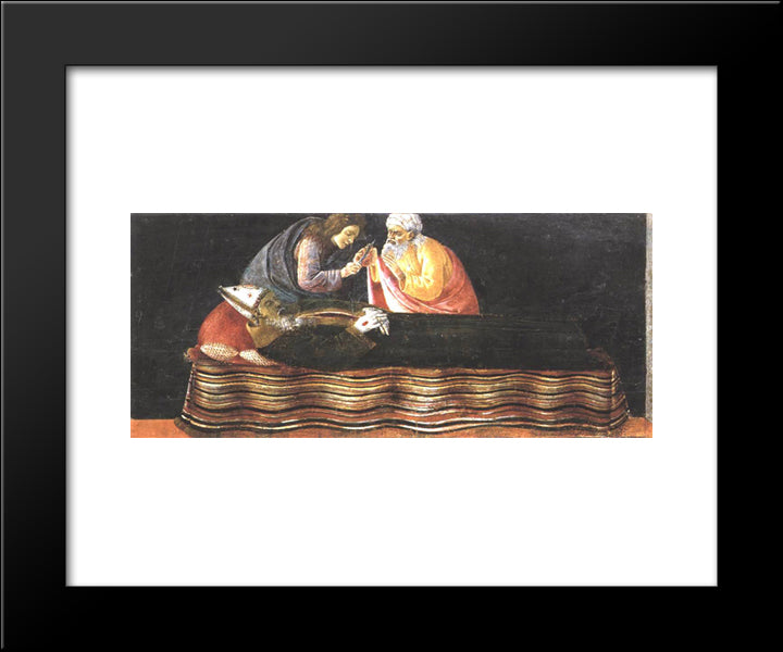 The Extraction Of The Heart Of St. Ignatius From The Altarpiece Of St. Barnabas 20x24 Black Modern Wood Framed Art Print Poster by Botticelli, Sandro