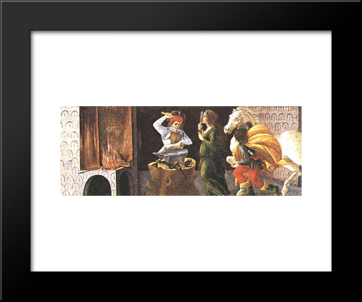 The Miracle Of St. Eligius, Predella Panel From The Altarpiece Of St. Mark 20x24 Black Modern Wood Framed Art Print Poster by Botticelli, Sandro