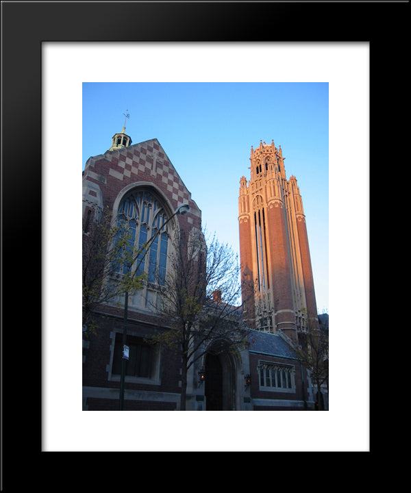 University Of Chicago 20x24 Black Modern Wood Framed Art Print Poster