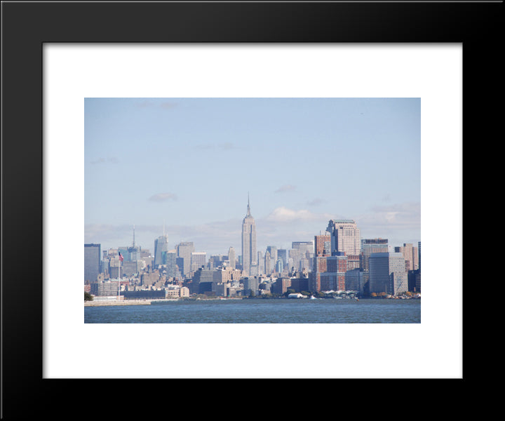 New York City Empire State Building 20x24 Black Modern Wood Framed Art Print Poster