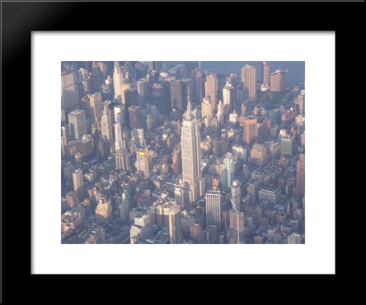 New York City Empire State Building 20x24 Black Modern Wood Framed Art Print Poster