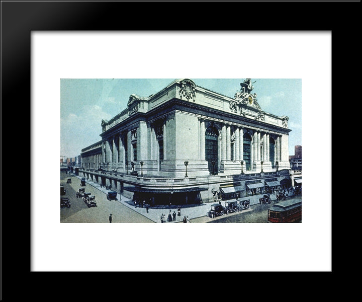 New York City Grand Cetral Station - 1900 20x24 Black Modern Wood Framed Art Print Poster
