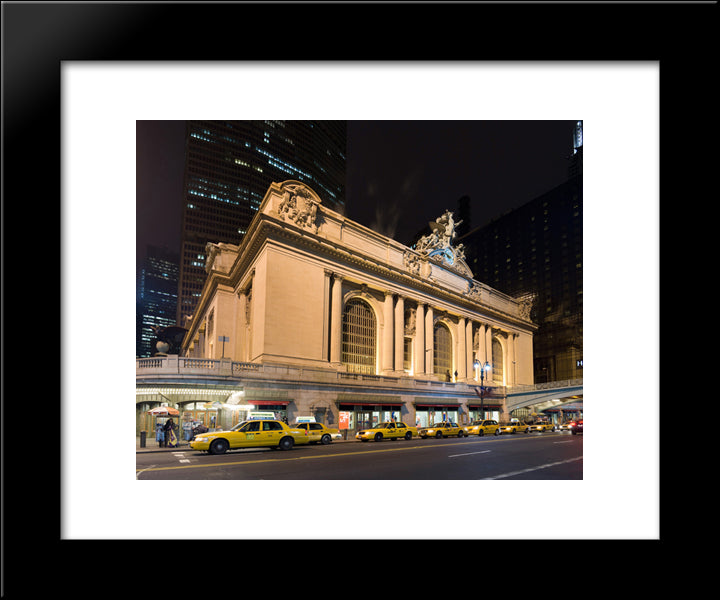 New York City Grand Central Terminal 20x24 Black Modern Wood Framed Art Print Poster