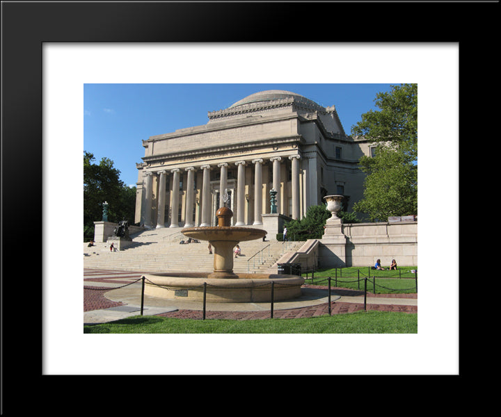 Columbia University Low Memorial Library 20x24 Black Modern Wood Framed Art Print Poster