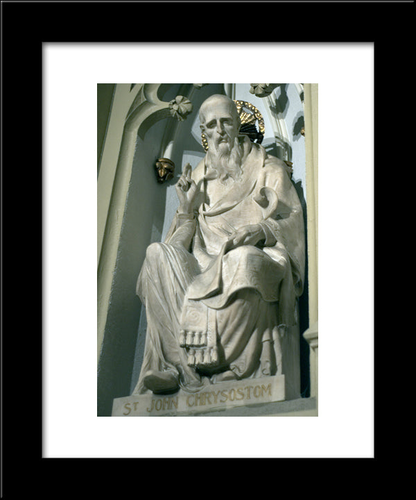 New York City St Patrick'S Cathedral 20x24 Black Modern Wood Framed Art Print Poster