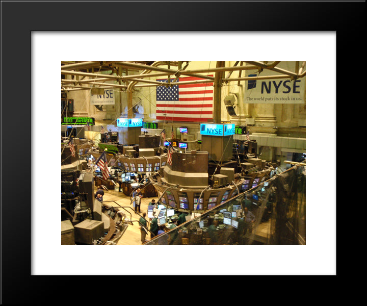 Nyse New York Stock Exchange 20x24 Black Modern Wood Framed Art Print Poster