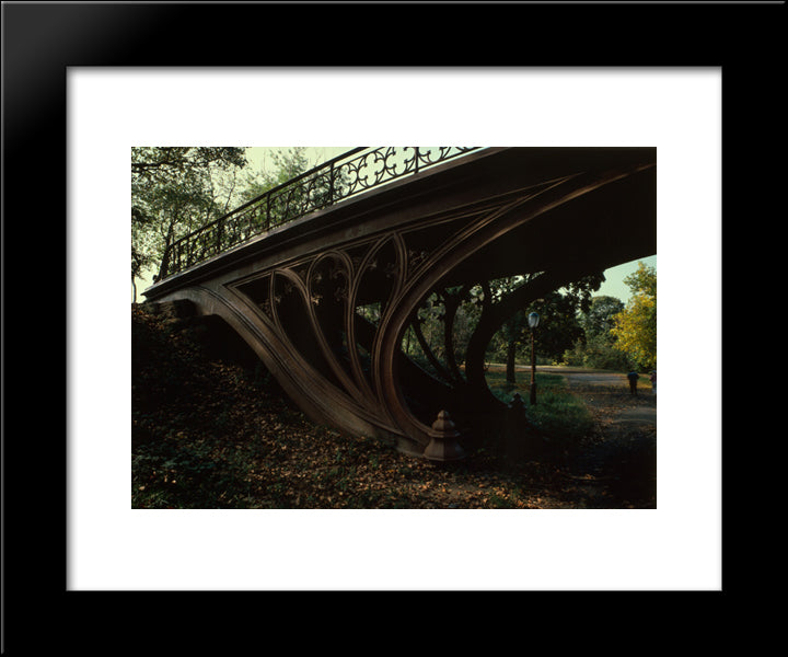 New York City Cetral Park Bridge 20x24 Black Modern Wood Framed Art Print Poster