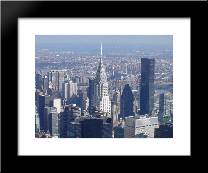 New York City Chrysler Building 20x24 Black Modern Wood Framed Art Print Poster
