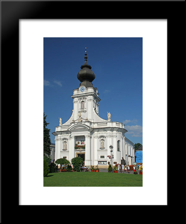 Basilica In Wadowice 20x24 Black Modern Wood Framed Art Print Poster