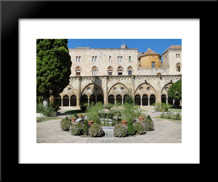 Cathedral Of Tarragona, Spain 20x24 Black Modern Wood Framed Art Print Poster